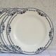 Set of 6 flat plates Salins Model Saussure A.B. Iron Earth