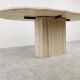 Vintage oval travertine dining table, 1970s