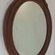 Antique oval mirror in carved wood – Louis XVI style, ribbon bow decoration, mid