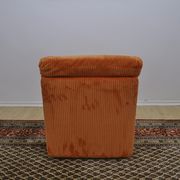 Orange corduroy Modular sofa from the 70's, 4 pieces
