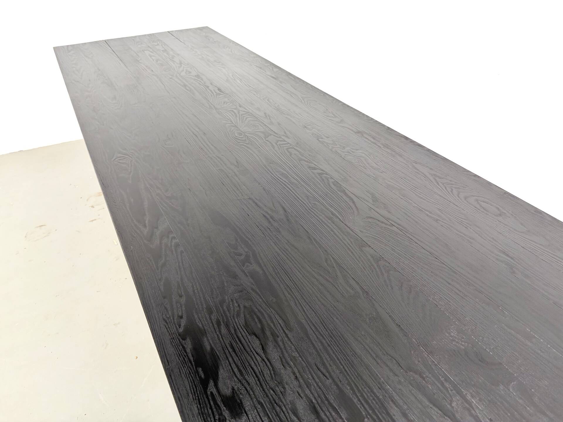 Large burnt wood table Shou Sugi Ban - 300 x 90 cm