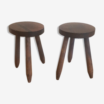 Pair of farm stools