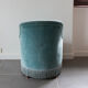 Fauteuil crapaud gris bleu