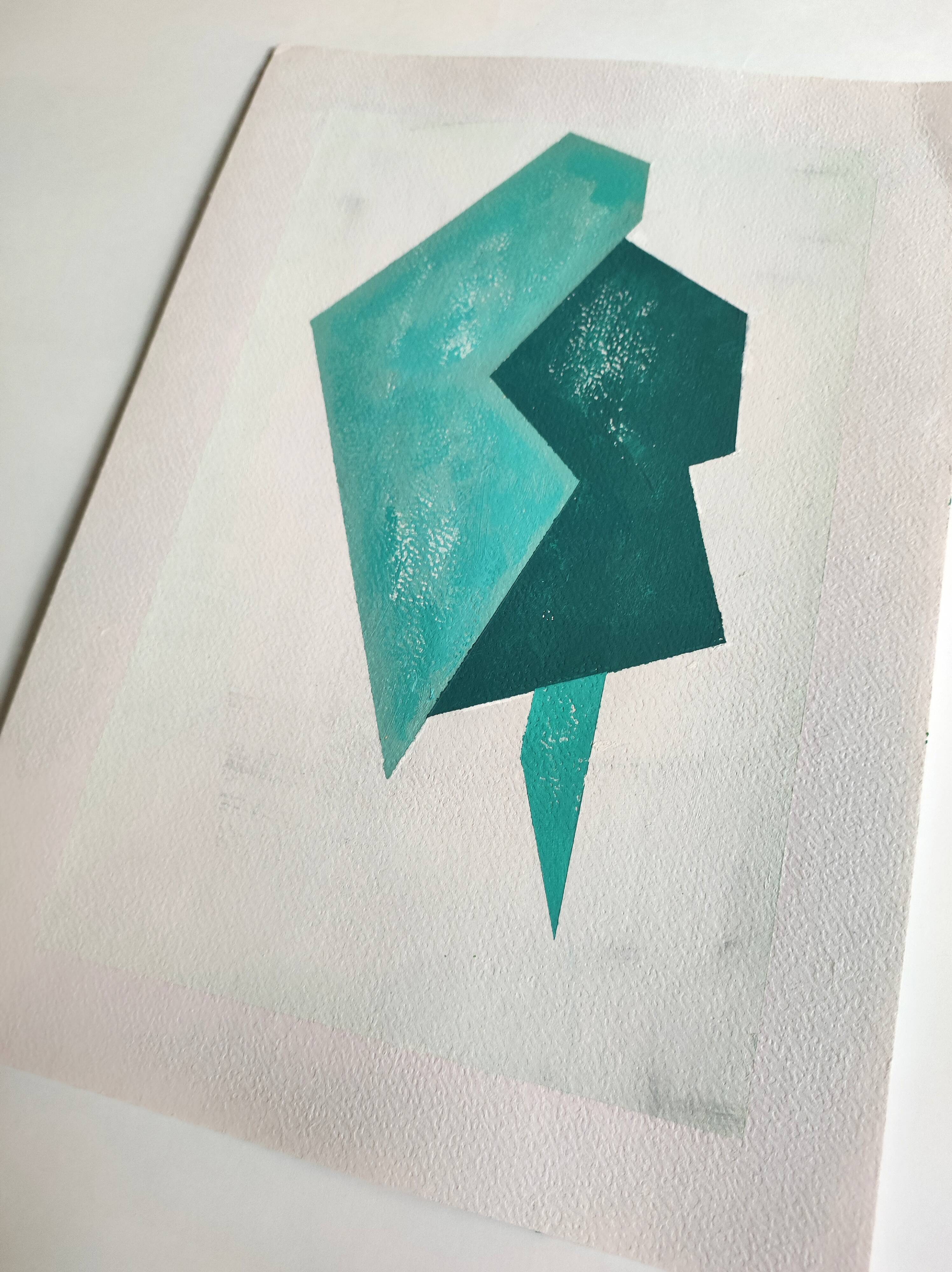 Original minimalist geometric painting