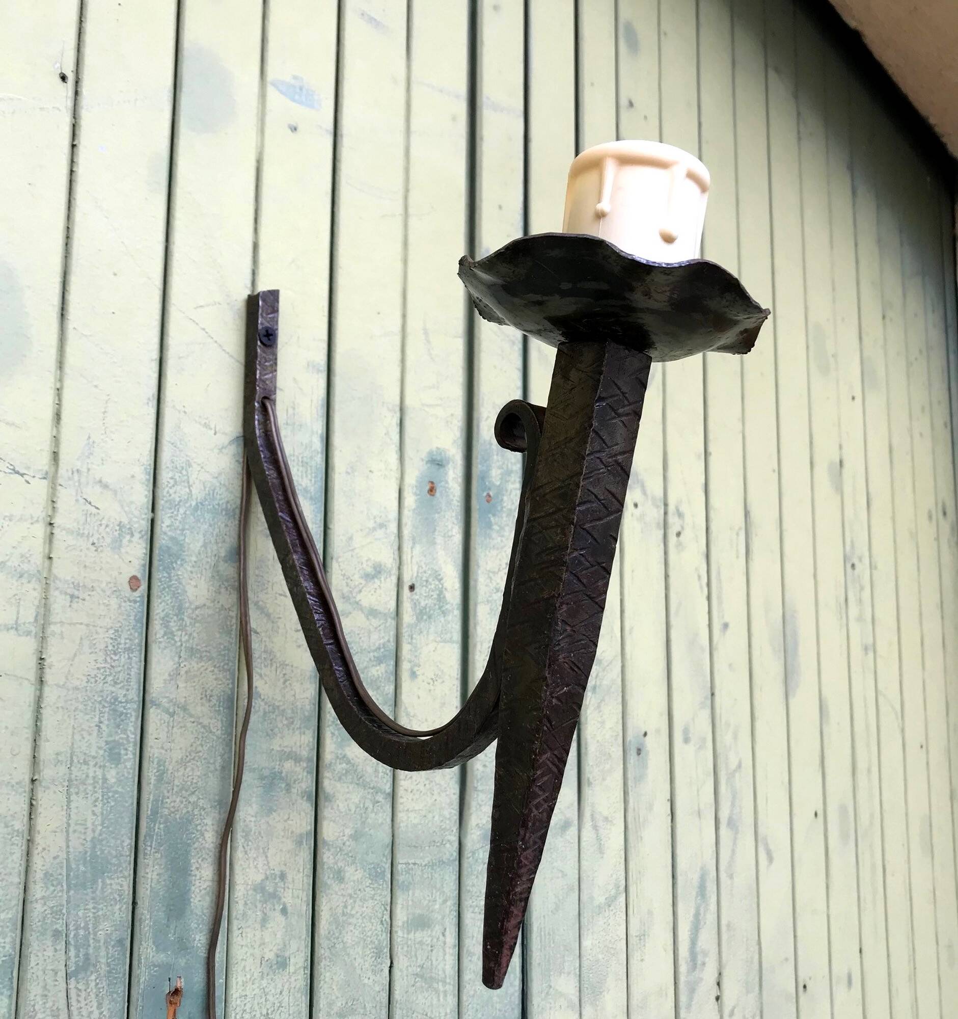 Wrought iron wall lights