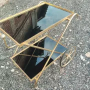Vintage antique golden metal dessert stand
