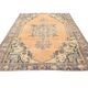 Tapis oriental vintage fait main orange pastel