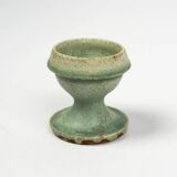 Pair of egg cups/candle holders by Alexandre Bigot – Art Nouveau stoneware