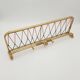 Wall coat rack, golden aluminium coat hooks and scoubidou.