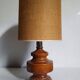 Vintage table lamp in glazed ceramic and chrome metal – 1970s