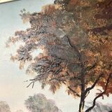 Diptych of oils on canvas signed Rialet