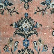 Tapis persan classique bleu et saumon, 318x410 cm