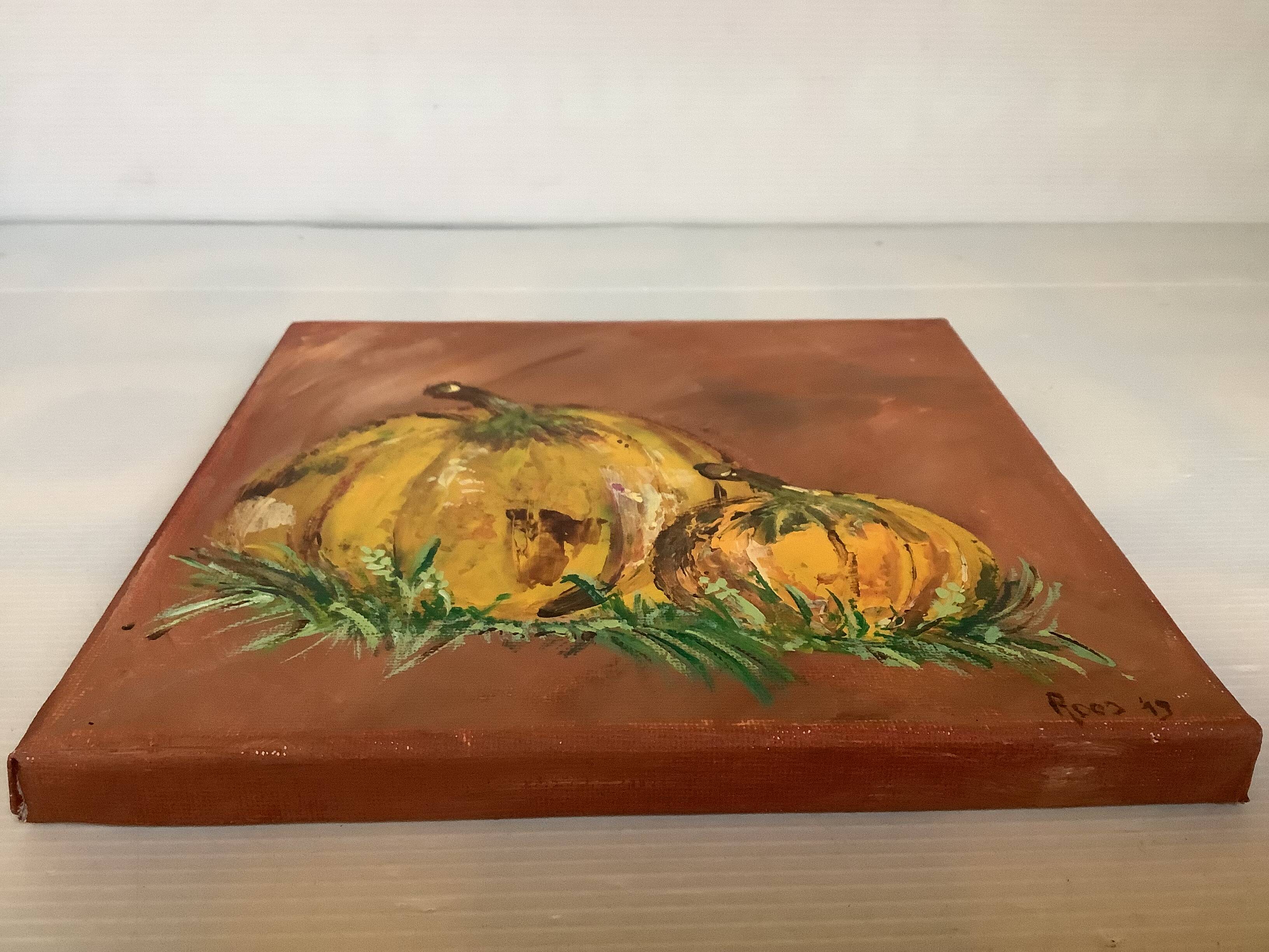 Small still life painting in oil on canvas, signed.
