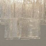 Large Chandelier in Murano Tronchi Glass from Venini, Italy, 1960s