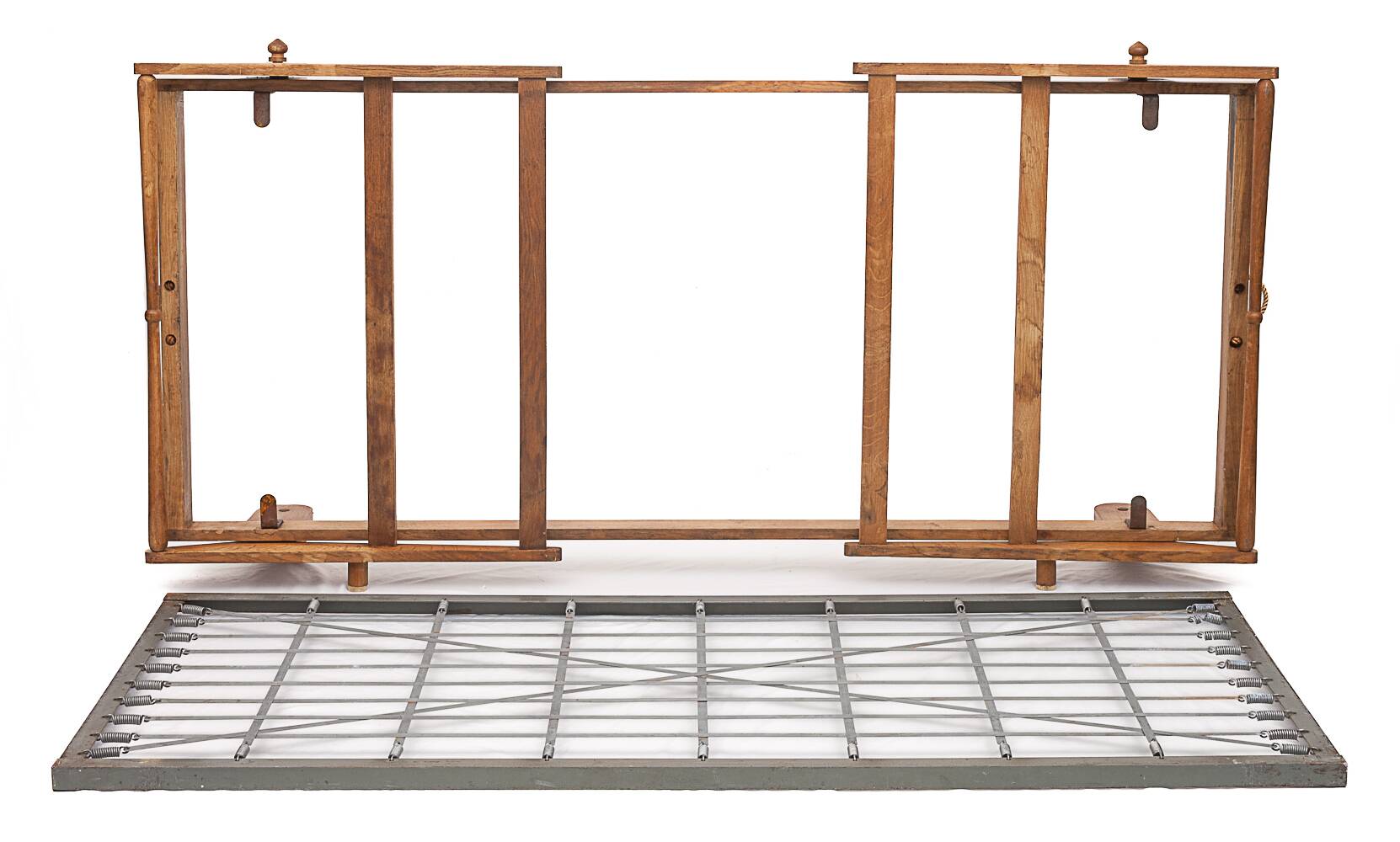 Antique folding daybed by Guillerme and Chambron