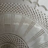 Antique glass and metal fruit bowl