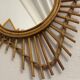 The vintage guitar rattan mirror.