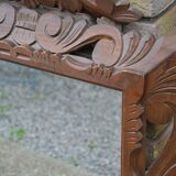 Ancien grand miroir en bois sculpté 62/93