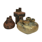 Ensemble de trois Chimney vases brutlaistes Steuler Allemagne années 70