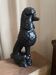 Black ceramic poodle circa 1980