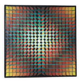 Tableau/Optical art/oil on canvas/78x78x2cm