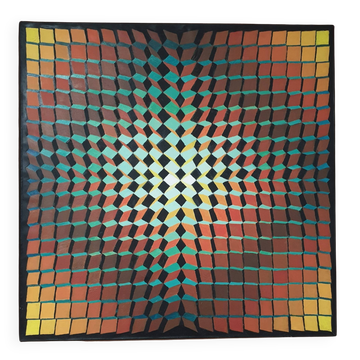 Tableau/Optical art/oil on canvas/78x78x2cm