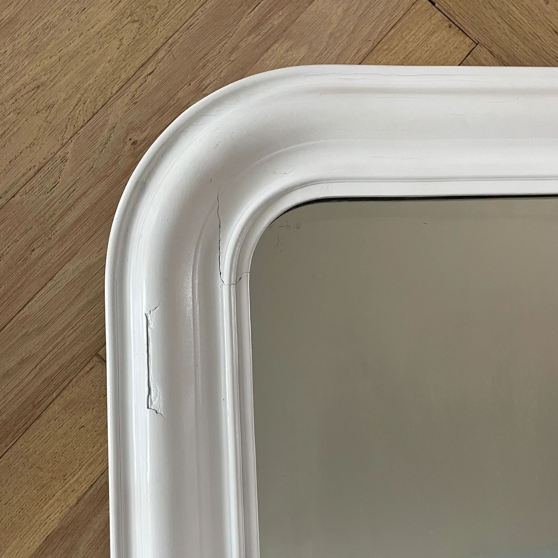 Miroir trumeau en bois peint