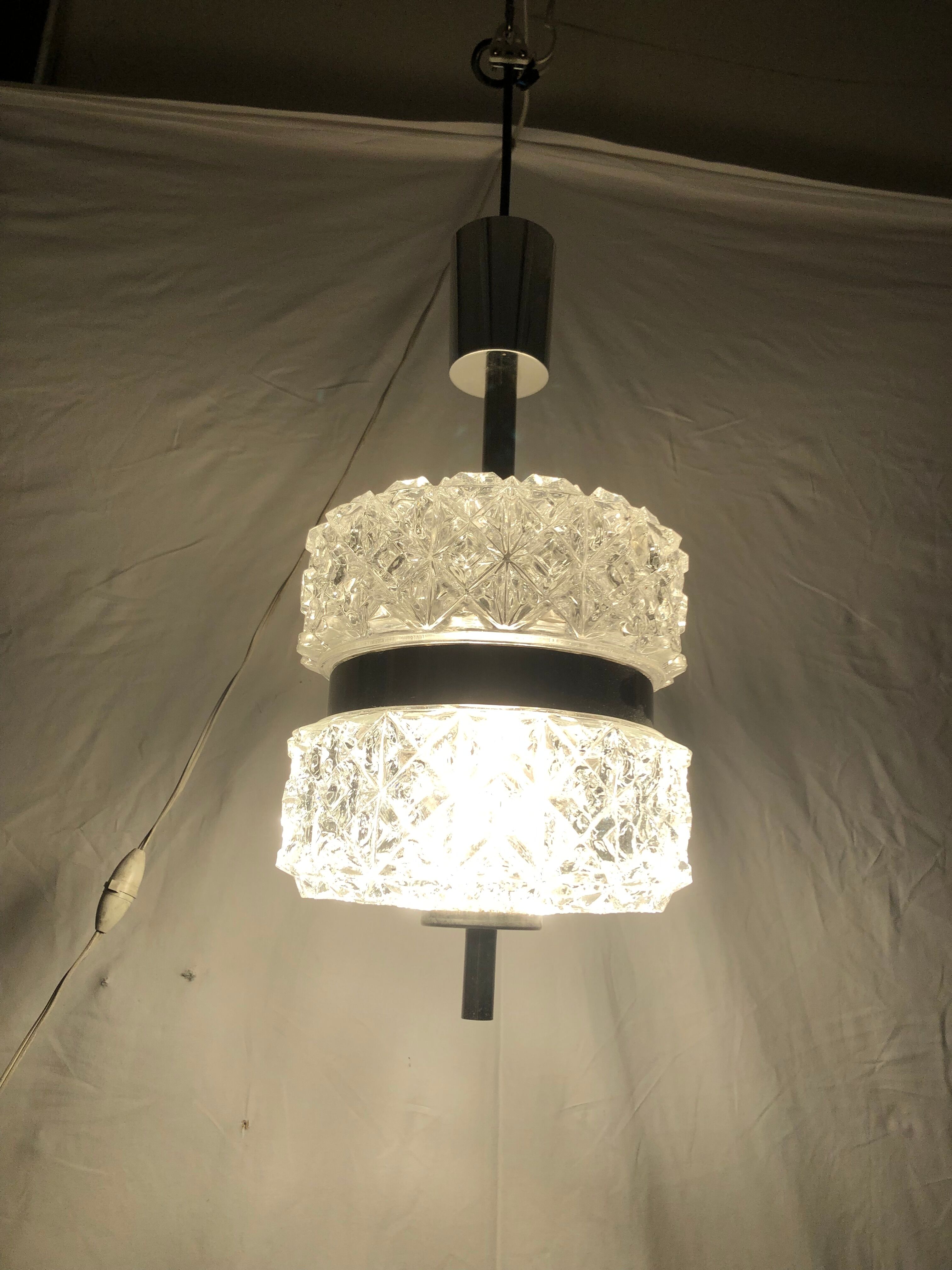 Glass chandelier 1970