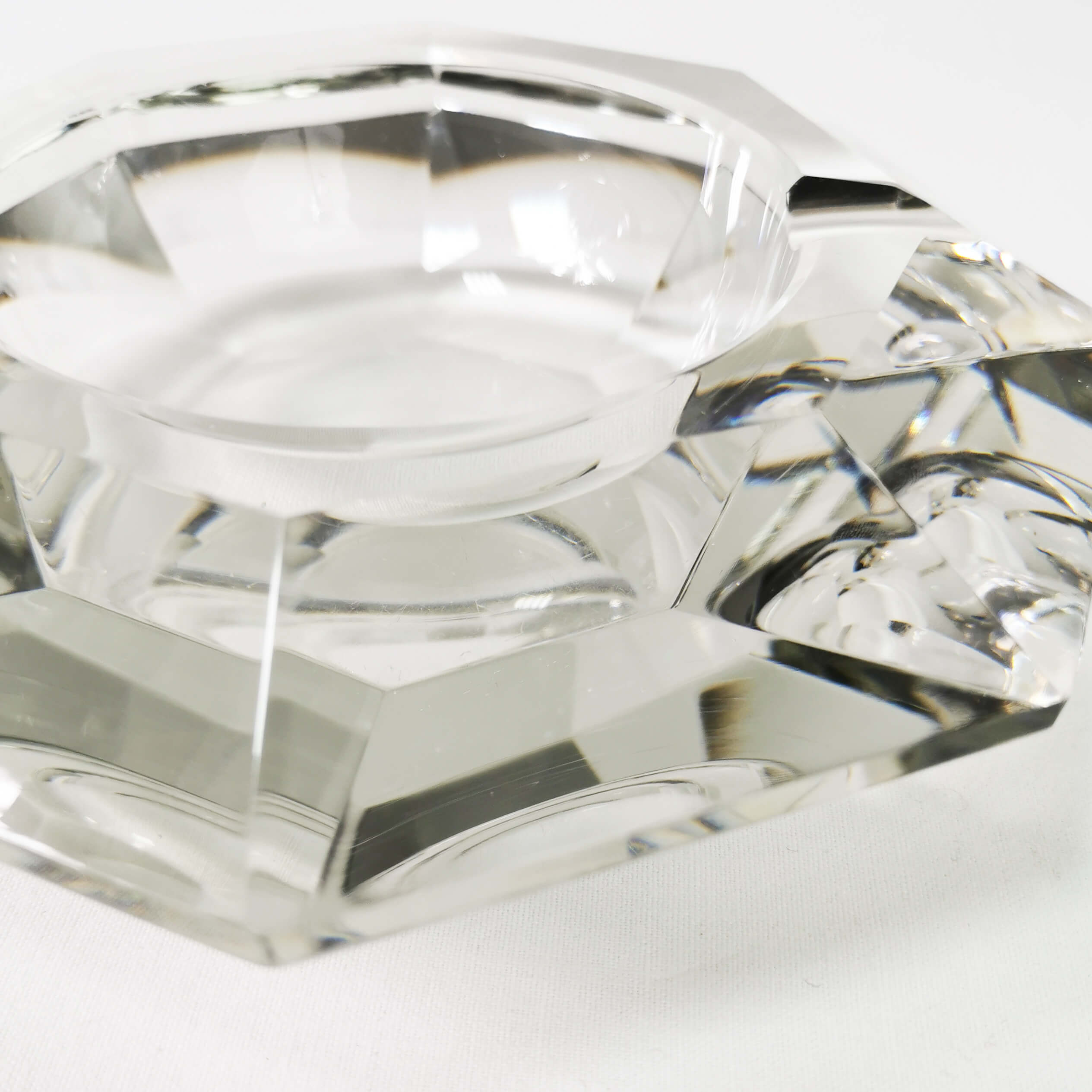 Crystal ashtray, Val Saint Lambert, Belgium, 1950s