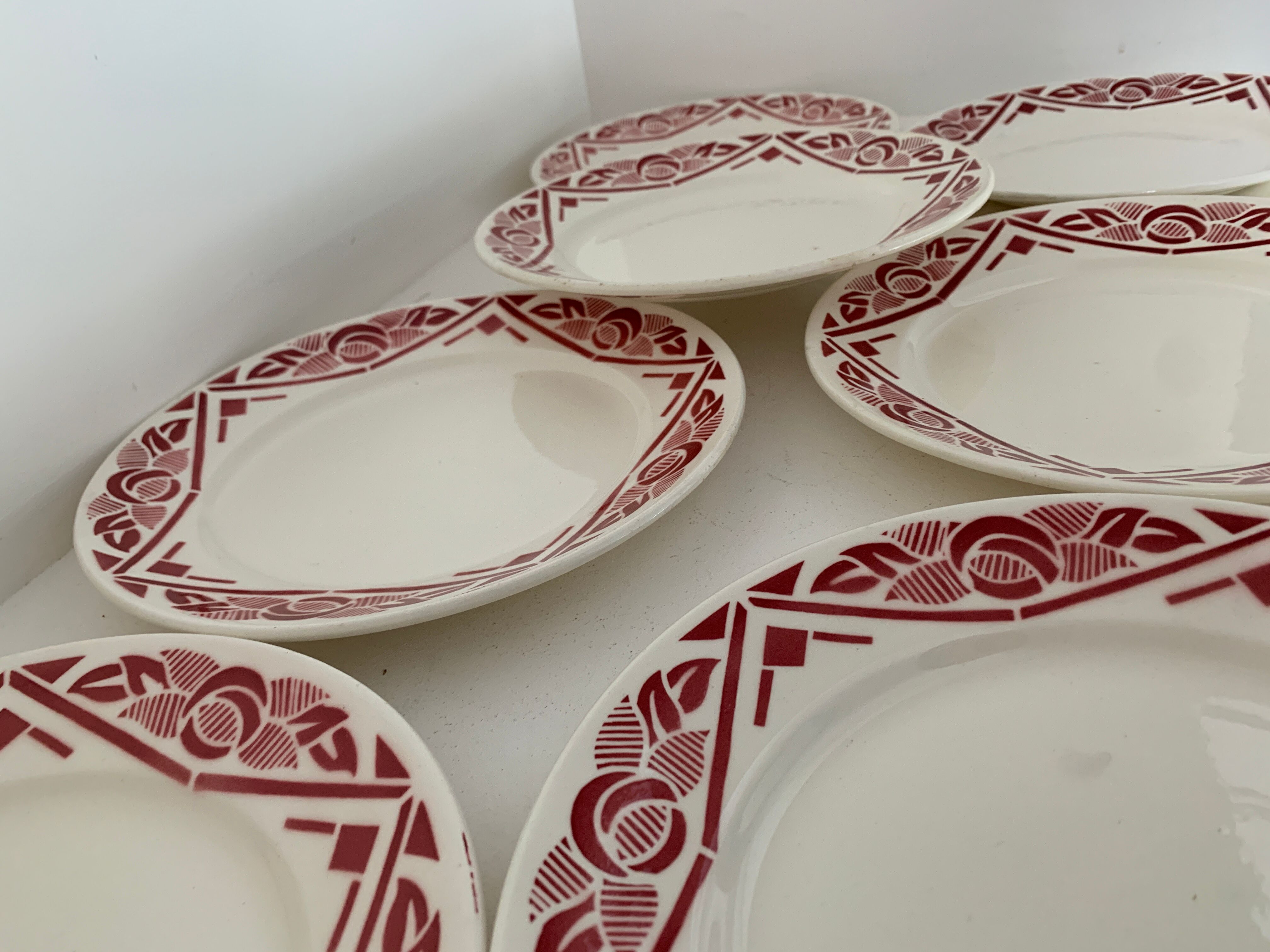 7 Badonviller plates, Marcel model, 1900