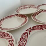 7 Badonviller plates, Marcel model, 1900