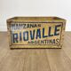 Caisse en bois de transport de fruits Argentine 1958