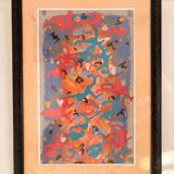 Framed Paper Painting WILLIAM BRUI contemporary abstract modernism