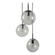 Set of 3 glass bubble globes 4101 by Glashütte Limburg 1970