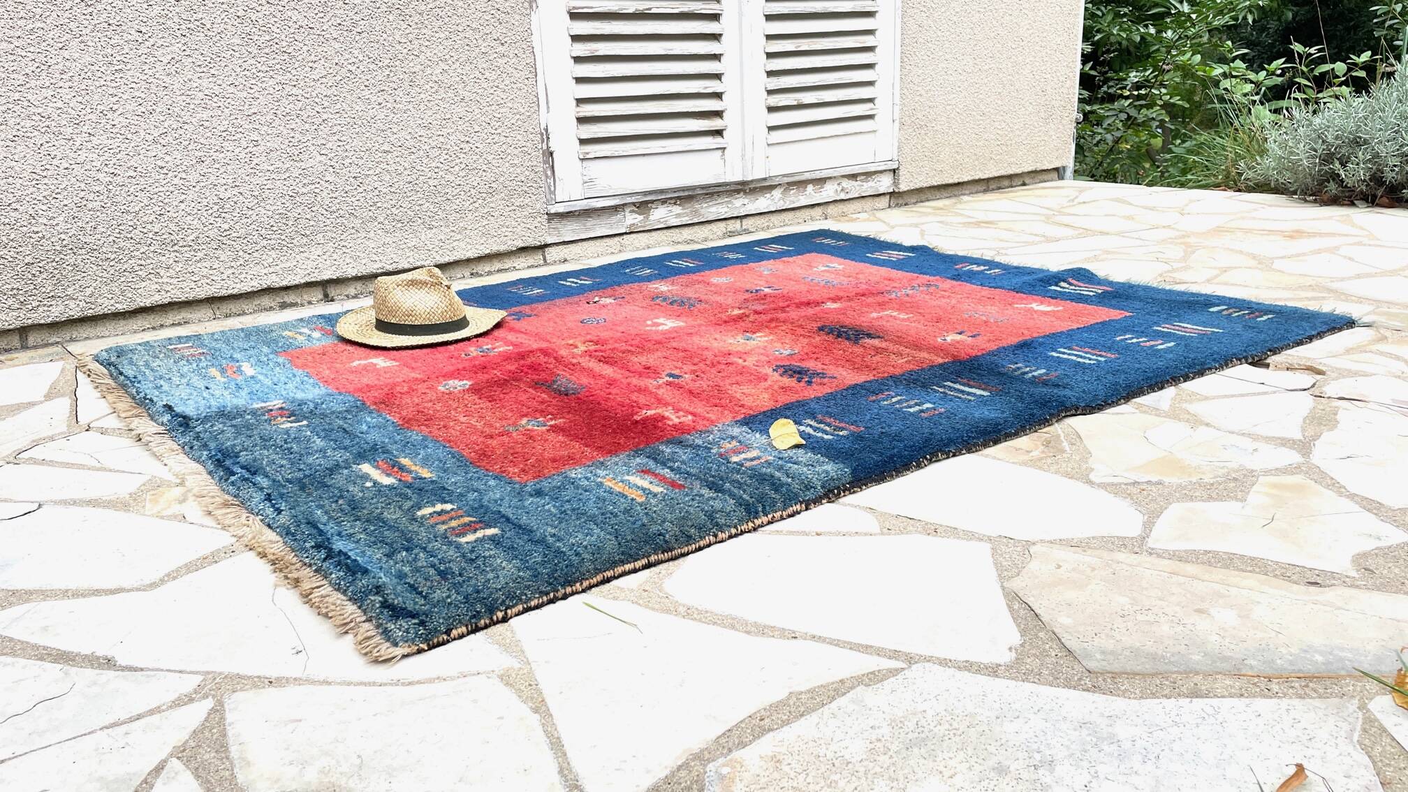 Thick gabbeh rug 100% wool - 144x195 cm
