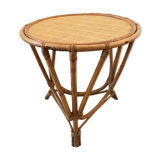 Rattan side table