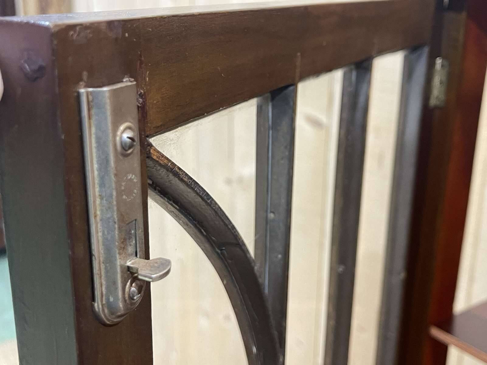 English Chippendale walnut display cabinet from the 1930s