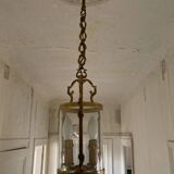 Chandeliers 2 glass and brass candles