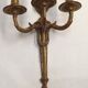 Magnificent Pair French Antique Bronze Triple Wall Lights Urn & Swag Detail