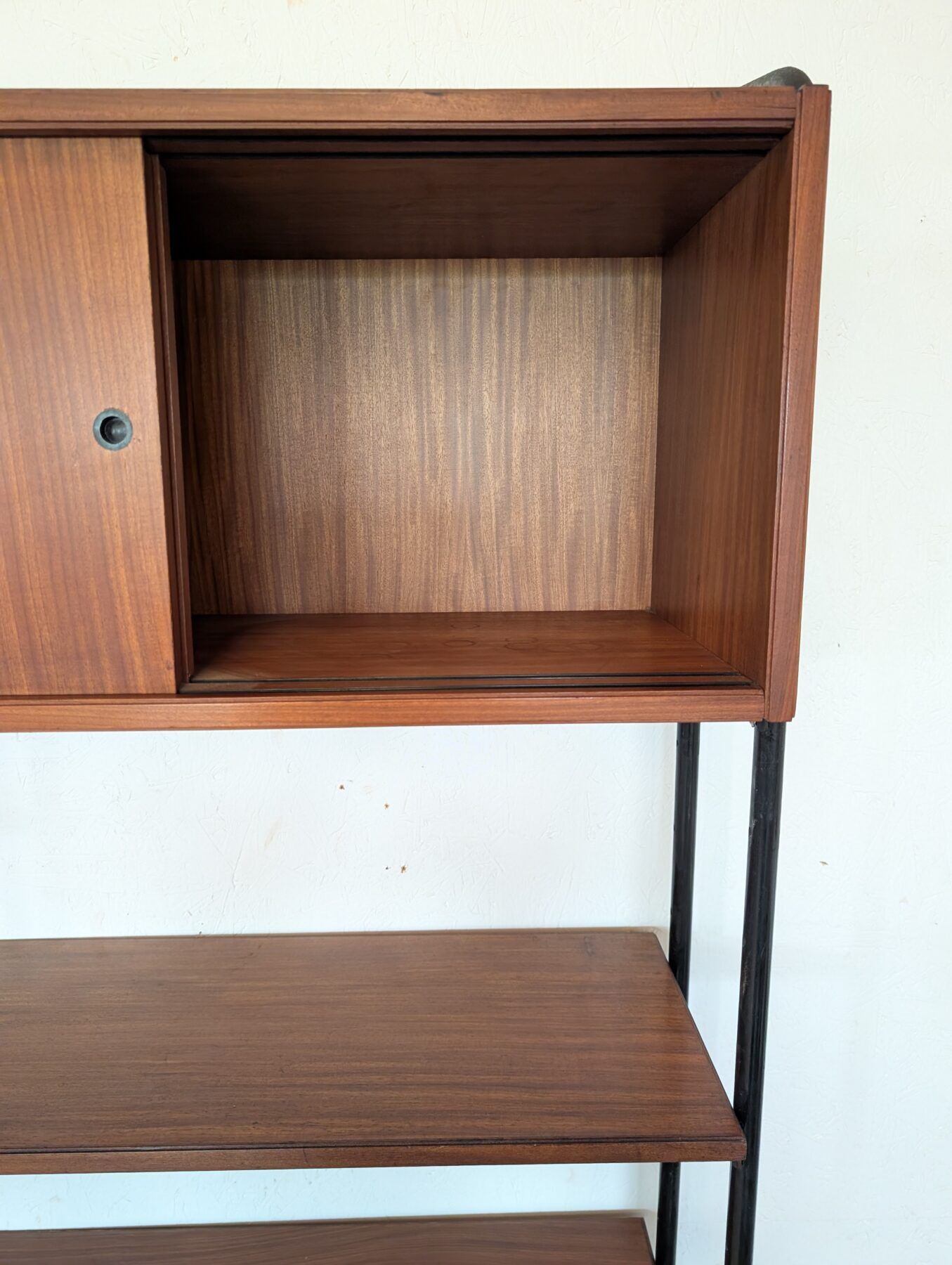 Free-standing teak bookshelf, Italy, 1960s