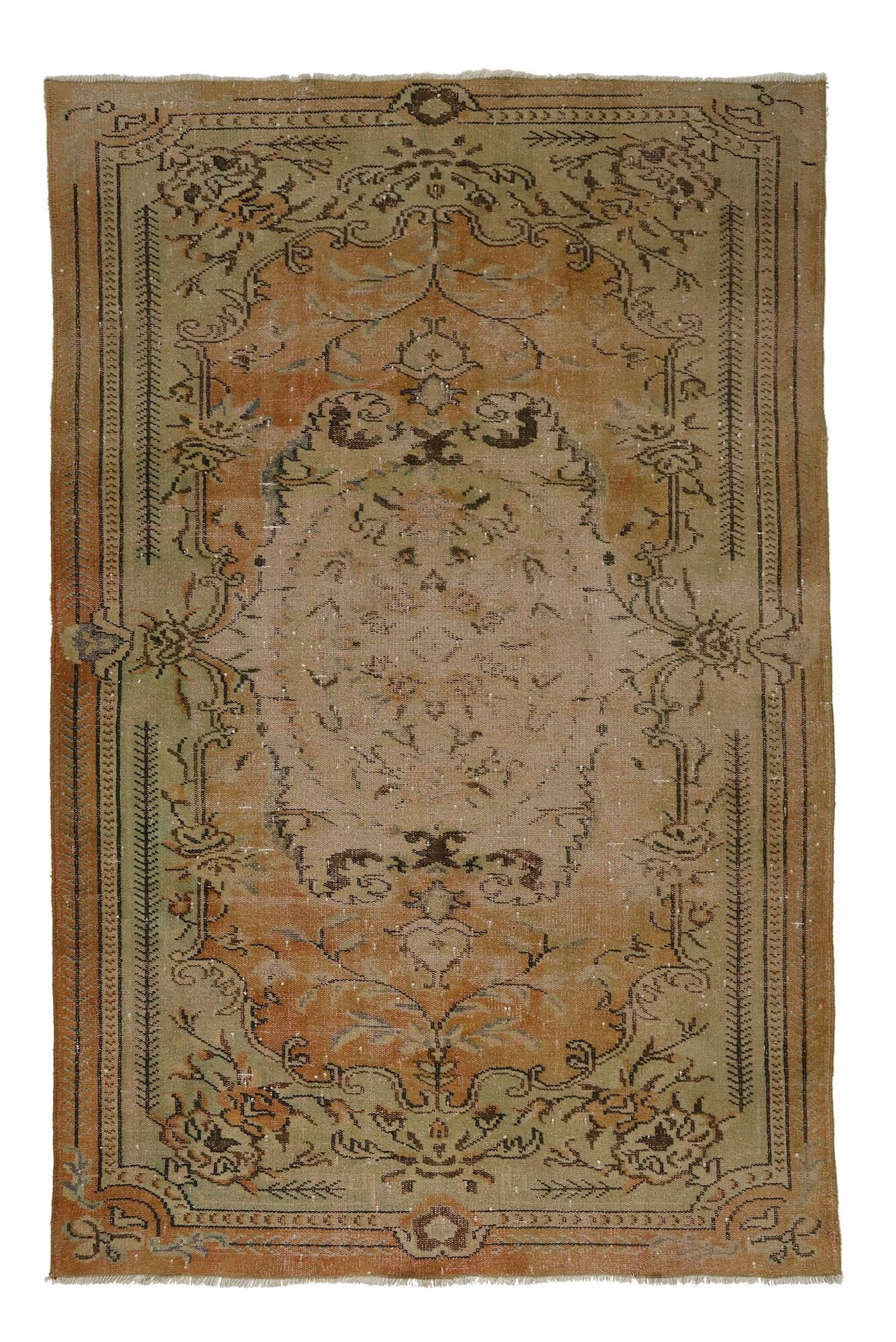 Turkish Anatolian Handmade Vintage Rug 256 cm x 161 cm
