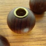 Danish Teak Candleholders, 1960s, Set of 6