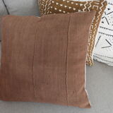 Housse de coussin bogolan terracota