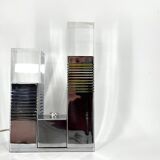 Vintage chrome and plexi table lamp attr. to Gaetano Missaglia, 1970s