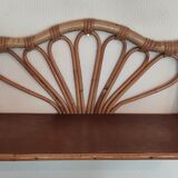 Rattan wall shelf