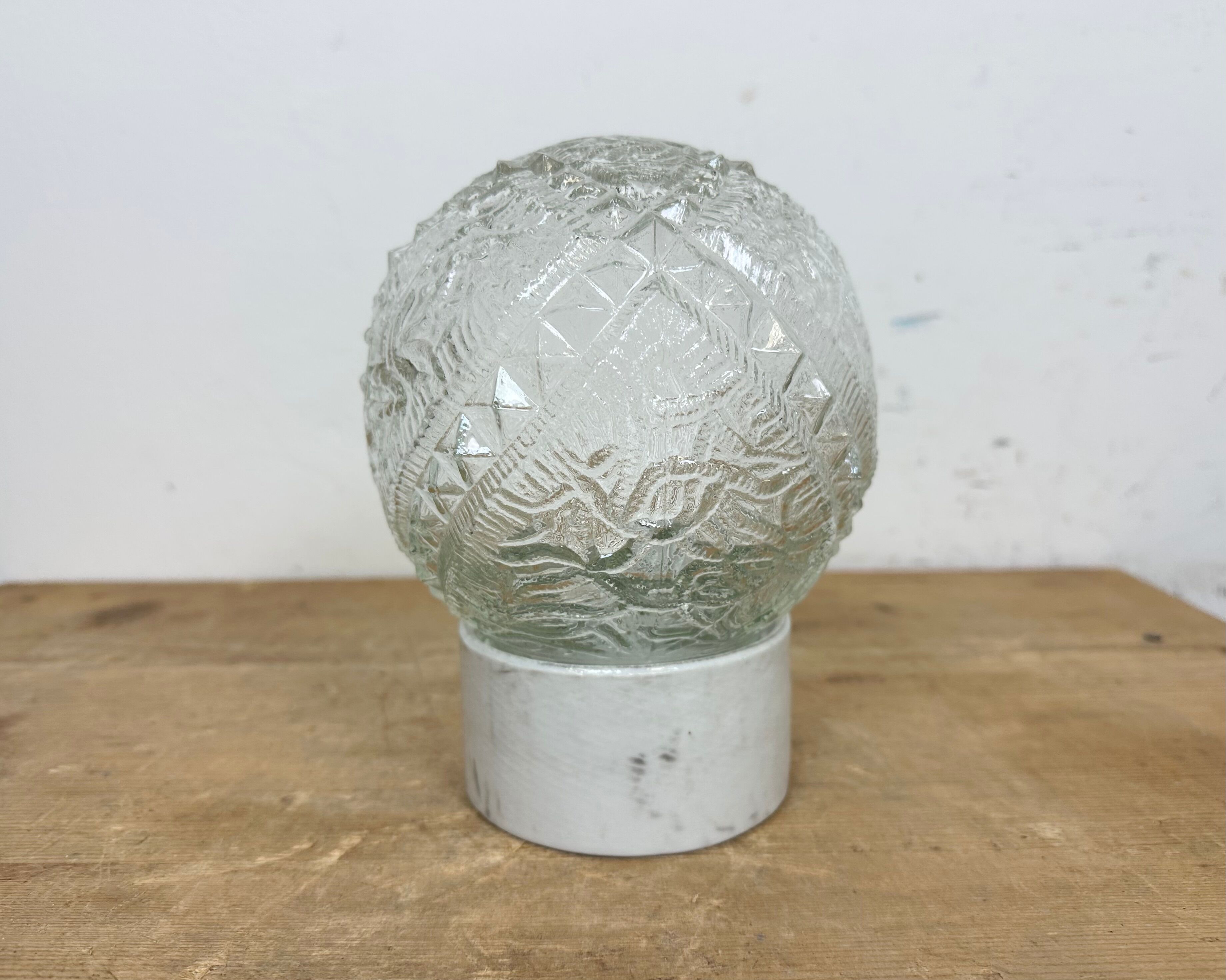 Vintage White Porcelain Ceiling Light, 1970s