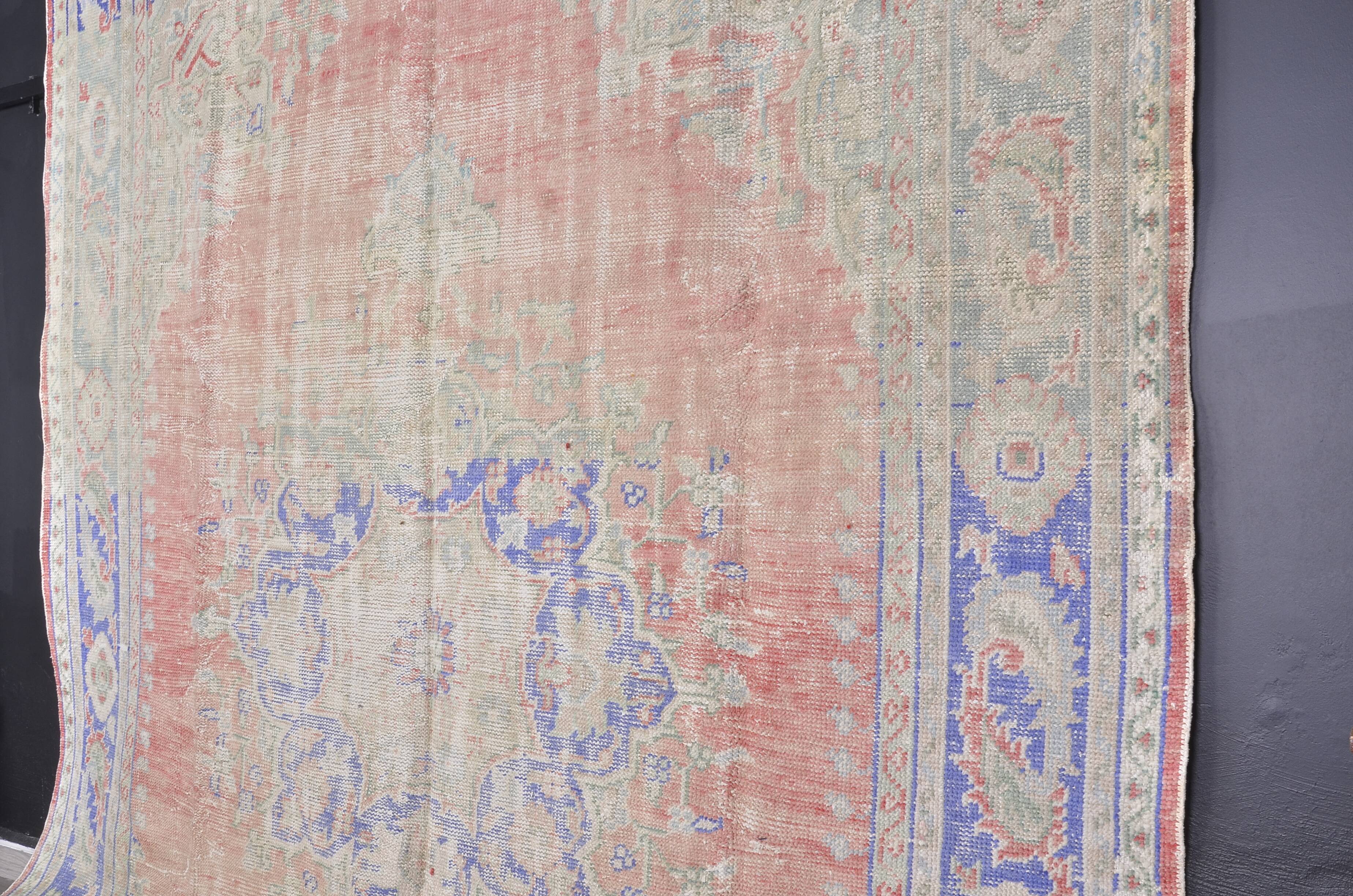 Antique Handmade Vintage Oushak Rug