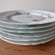 6 Limoges porcelain dessert plates - cherry blossoms -