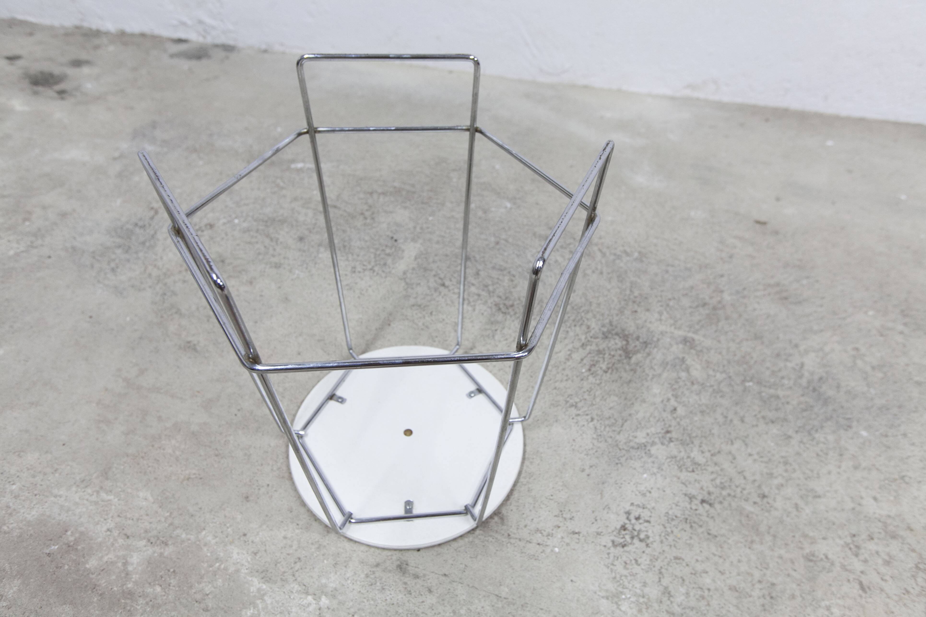 Stool 1980 steel wire and vinyl max sauze style