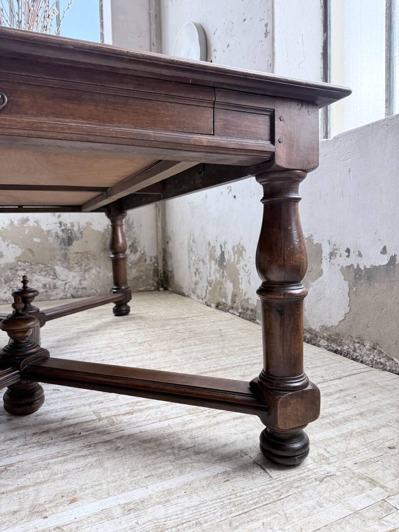 Table chêne style Louis XIV 1900